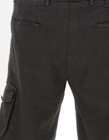 KITON Shorts cotone e lino BLACK Uomo 