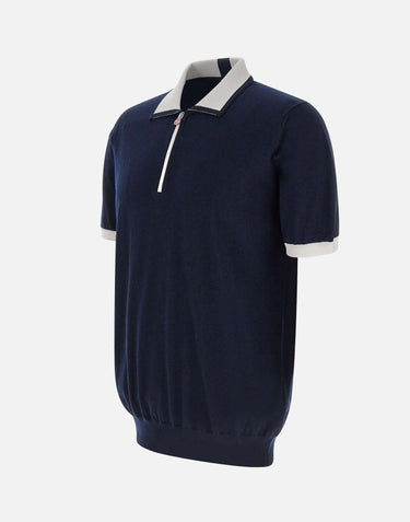 Polo mezza zip UMK0571V111A 00K KITON 
