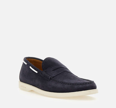 KITON Mocassini in pelle scamosciata BLUE Uomo 