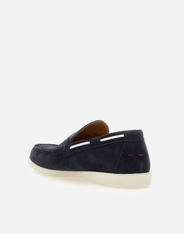KITON Mocassini in pelle scamosciata BLUE Uomo 
