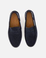 KITON Mocassini in pelle scamosciata BLUE Uomo 