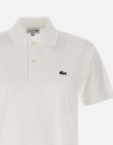 LACOSTE Polo in cotone WHITE Uomo 