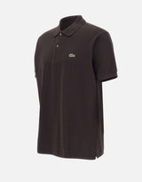 LACOSTE Polo in cotone piquet BROWN Uomo 