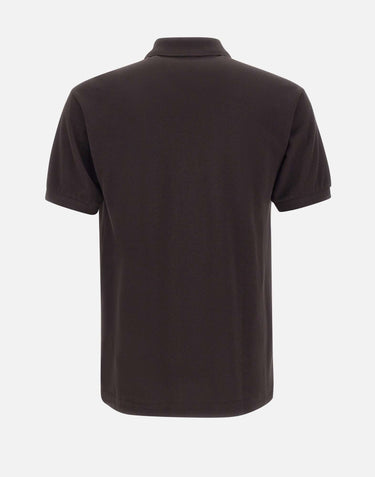 LACOSTE Polo in cotone piquet BROWN Uomo 