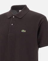 LACOSTE Polo in cotone piquet BROWN Uomo 