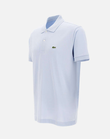 LACOSTE Polo in cotone piquet Light Blue Uomo 