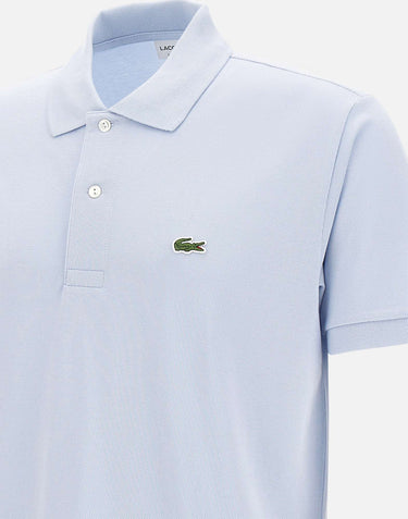 LACOSTE Polo in cotone piquet Light Blue Uomo 