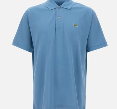 LACOSTE Polo in cotone piquet Light Blue Uomo 