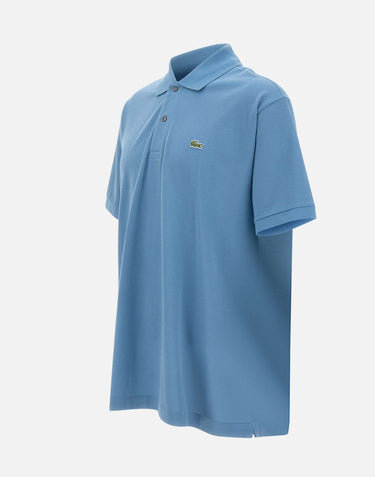 LACOSTE Polo in cotone piquet Light Blue Uomo 