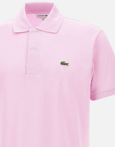 LACOSTE Polo in cotone piquet Pink Uomo 