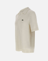 LACOSTE Polo in maglia bouclé classic fit WHITE Uomo 