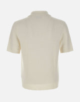 LACOSTE Polo in maglia bouclé classic fit WHITE Uomo 