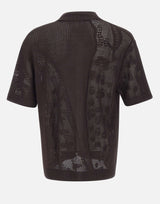 Camicia in maglia di pizzo con coccodrillo AH0796 3LA LACOSTE 