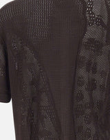 Camicia in maglia di pizzo con coccodrillo AH0796 3LA LACOSTE 