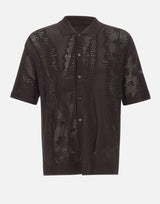Camicia in maglia di pizzo con coccodrillo AH0796 3LA LACOSTE 
