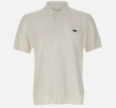 LACOSTE Polo in maglia di cotone WHITE Uomo 