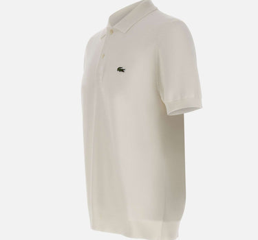 LACOSTE Polo in maglia di cotone WHITE Uomo 