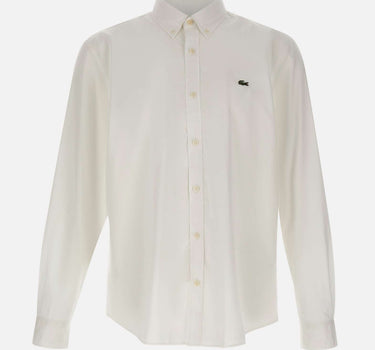 LACOSTE Camicia regular fit in popeline WHITE Uomo 