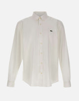 LACOSTE Camicia regular fit in popeline WHITE Uomo 