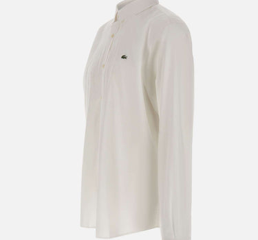 LACOSTE Camicia regular fit in popeline WHITE Uomo 