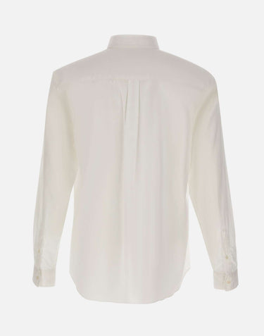 LACOSTE Camicia regular fit in popeline WHITE Uomo 