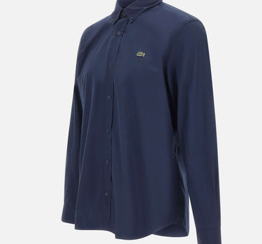 LACOSTE Camicia regular fit in popeline BLUE Uomo 