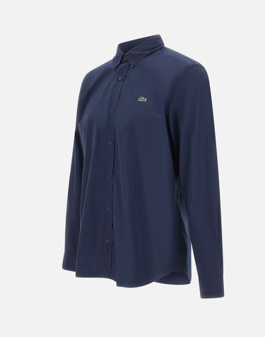 LACOSTE Camicia regular fit in popeline BLUE Uomo 