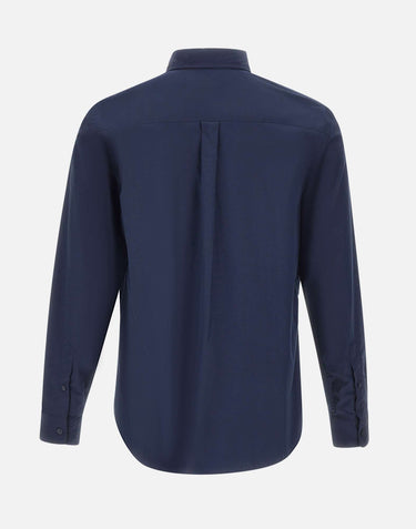 LACOSTE Camicia regular fit in popeline BLUE Uomo 