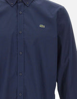 LACOSTE Camicia regular fit in popeline BLUE Uomo 