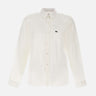 LACOSTE Camicia in lino WHITE Uomo 