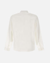 LACOSTE Camicia in lino WHITE Uomo 