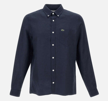 LACOSTE Camicia in lino BLUE Uomo 