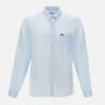 LACOSTE Camicia in lino Light Blue Uomo 