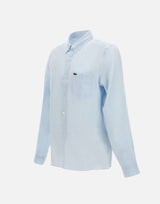 LACOSTE Camicia in lino Light Blue Uomo 