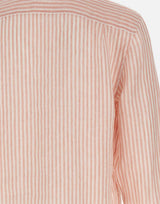 LACOSTE Camicia di lino a righe Pink Uomo 