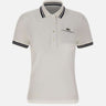 LACOSTE Polo slim fit a coste WHITE Donna 