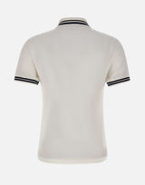 LACOSTE Polo slim fit a coste WHITE Donna 