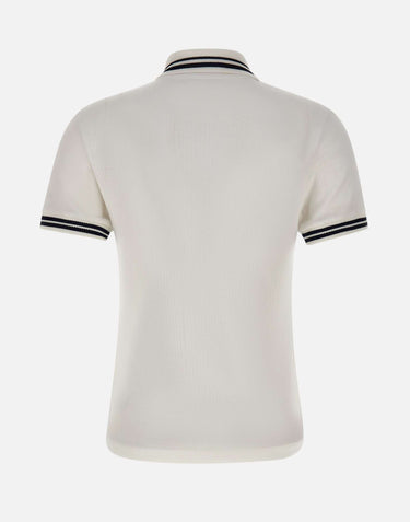 LACOSTE Polo slim fit a coste WHITE Donna 