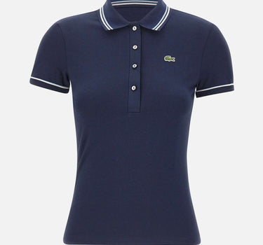 LACOSTE Polo slim fit con bordo a contrasto BLUE Donna 