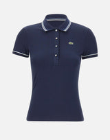 LACOSTE Polo slim fit con bordo a contrasto BLUE Donna 