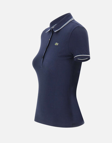 LACOSTE Polo slim fit con bordo a contrasto BLUE Donna 