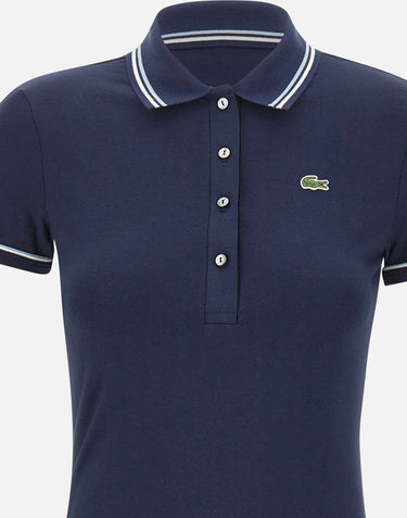 LACOSTE Polo slim fit con bordo a contrasto BLUE Donna 