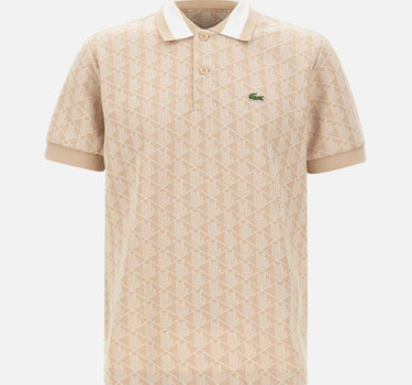 Polo in jacquard con monogramma DH1417 8GI LACOSTE 