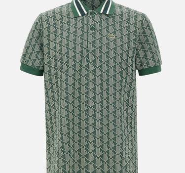 Polo in jacquard con monogramma DH1417 D1R LACOSTE 