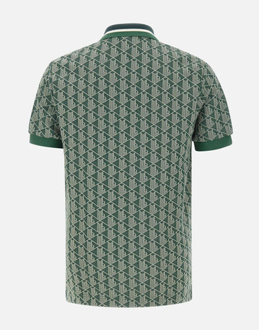 Polo in jacquard con monogramma DH1417 D1R LACOSTE 
