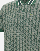 Polo in jacquard con monogramma DH1417 D1R LACOSTE 