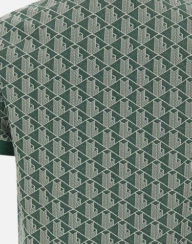 Polo in jacquard con monogramma DH1417 D1R LACOSTE 