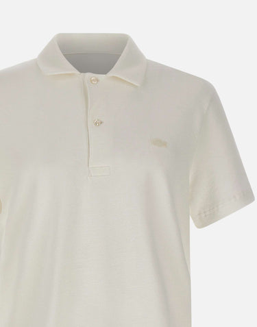 LACOSTE Polo testurizzata classic fit WHITE Uomo 