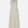 LACOSTE Abito lungo senza maniche plissettato WHITE Donna 