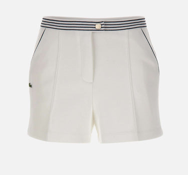 LACOSTE Shorts in piqué WHITE Donna 